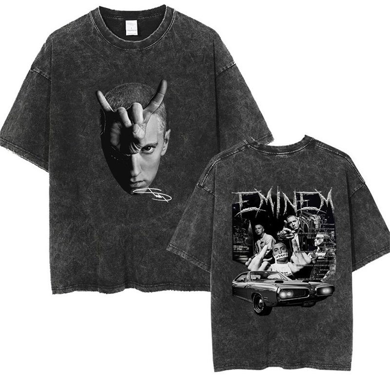 90S Rapper Eminem World Tour Music Graphic T Shirts Men'S Co - Image 4